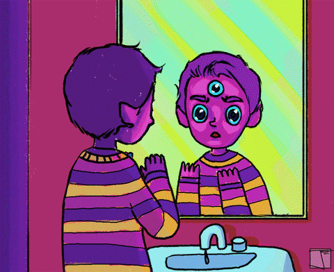 Cyclopes Boy In The Mirror GIF