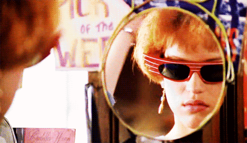 Molly Ringwald In The Mirror GIF