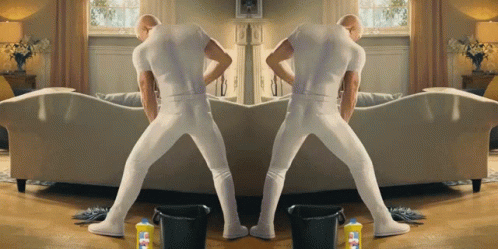 Mirror Mr Clean Mop Dance Meme GIF