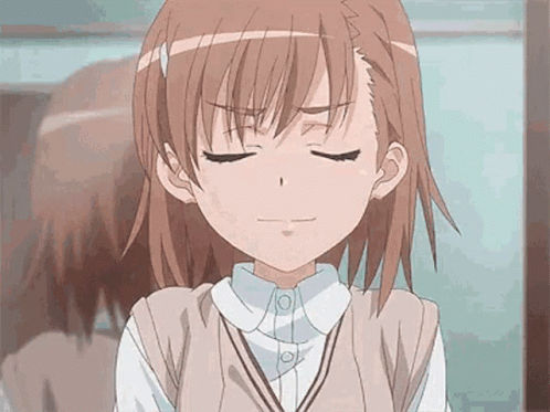 Misaka Mikoto Leaning Against A Mirror GIF