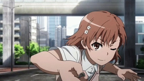 Misaka Mikoto Releasing Railgun GIF