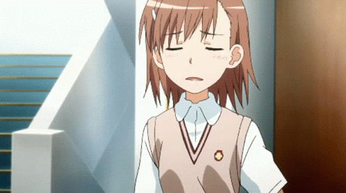 Misaka Mikoto Shocked Seeing Her Clown GIF