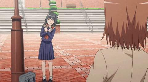 Misaka Mikoto Staring At Fukiyose Seiri GIF