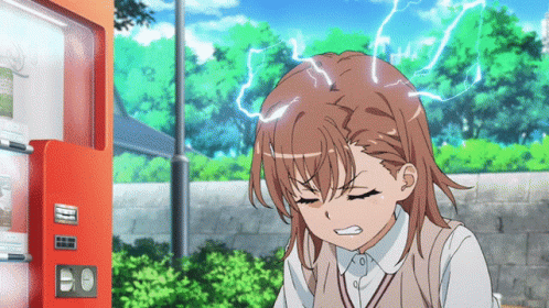Misaka Mikoto Unleashing Electricity Power GIF