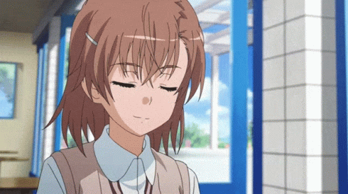 Misaka Mikoto Winking GIF