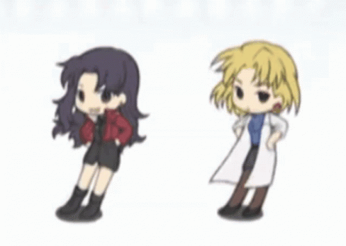 Misato And Ritsuko Akagi Anime Dance GIF