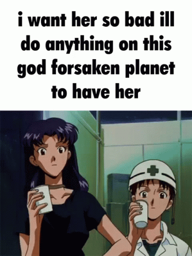 Misato And Shinji Ikari Anime Meme GIF