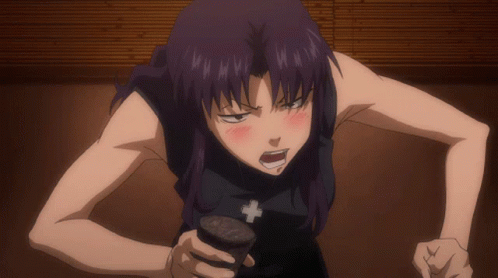 Misato Drunk Blush Neon Genesis Evangelion GIF