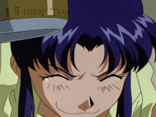 Misato Drunk Talk Cute Anime Girl GIF
