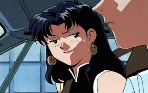 Misato Katsuragi Disappointed Retro Anime GIF
