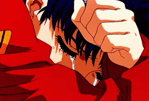 Misato Katsuragi Sad Crying Anime Girl GIF