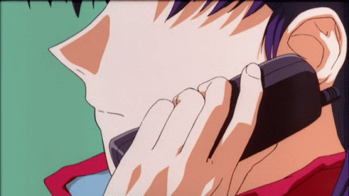 Misato Neon Genesis Evangelion Calling Phone GIF