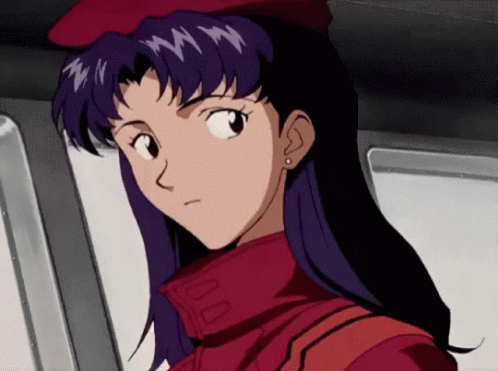 Misato Neon Genesis Evangelion Shocked Face GIF