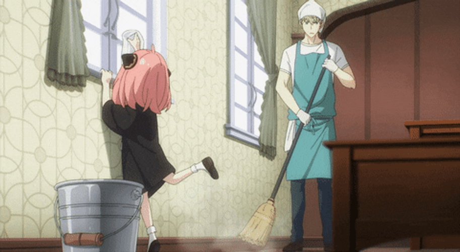 Mischievous Anya Forger Causing Trouble GIF