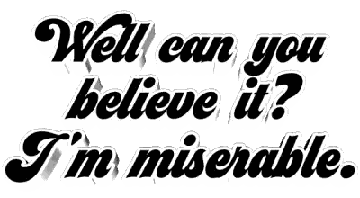 Miserable Words Well Can You Believe It