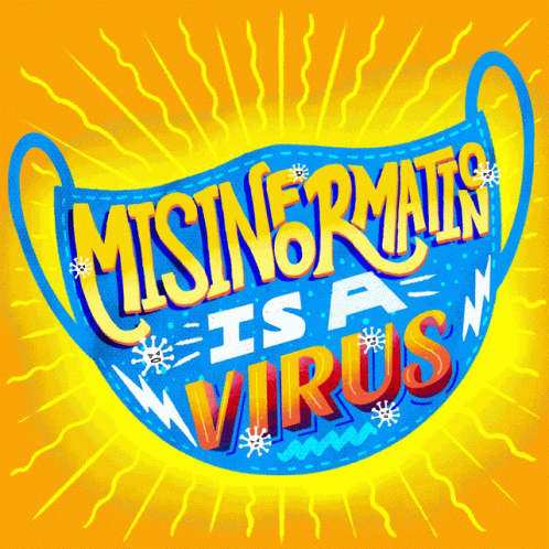 Misinformation Is A Virus Face Mask GIF