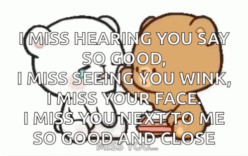 Miss Hearing You Say Good and Seeing You Wink