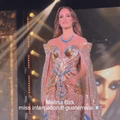 Miss International Guatemala Melina Birk on Stage