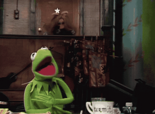 Miss Piggy Falling On Kermit The Frog GIF