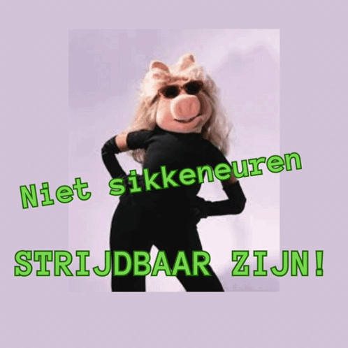 Miss Piggy In Black Dress And Gloves GIF
