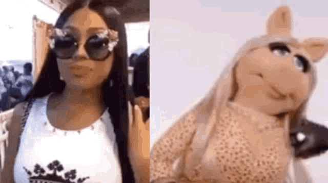 Miss Piggy Rae Swae Laughing GIF