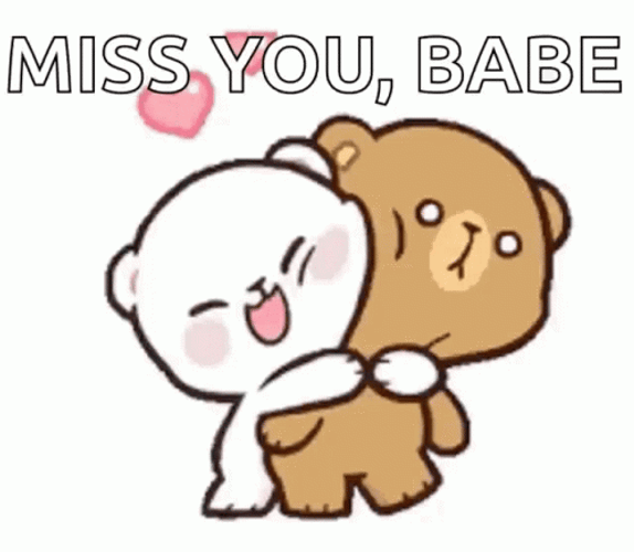Miss You Babe Bear Hug GIF