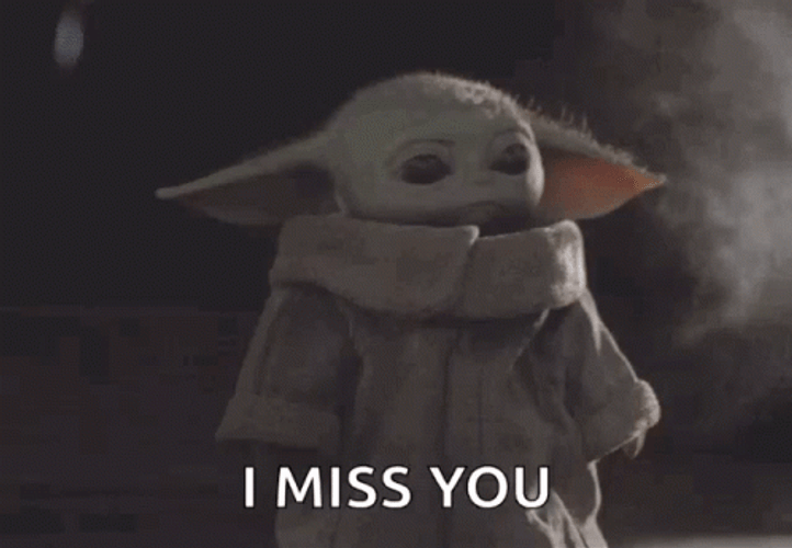 Miss You Baby Yoda GIF