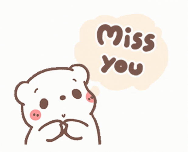 Miss You Shy Bear GIF