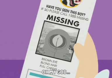 Missing Kenny Mccormick Flyers GIF