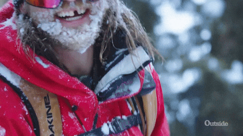 Missing Tooth After Snow Dive GIF