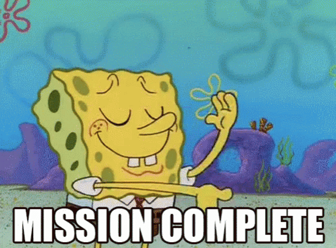 Mission Accomplished SpongeBob Rubbing Hands GIF