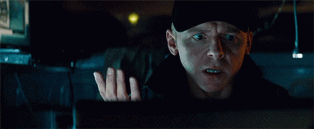 Mission Impossible Shocked Simon Pegg Working GIF