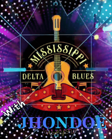 Mississippi Delta Blues Poster With Guitar GIF