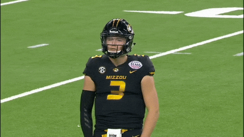 Missouri Tigers Drew Lock Hand Sign Celebration GIF