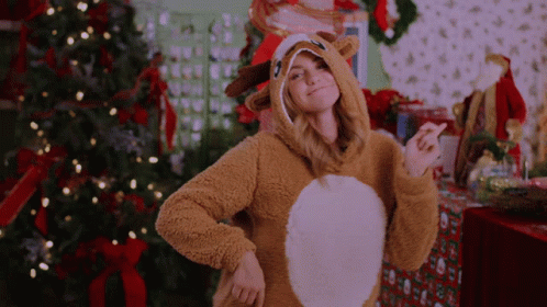 Mistletoe Magic Dancing Reindeer Moves GIF