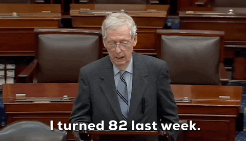 Mitch Mcconnell Turned 82 Meme GIF