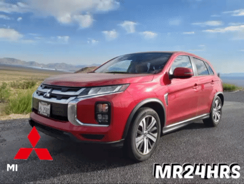 Mitsubishi Car Grille Close Up