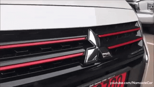 Mitsubishi Car Grille Close Up