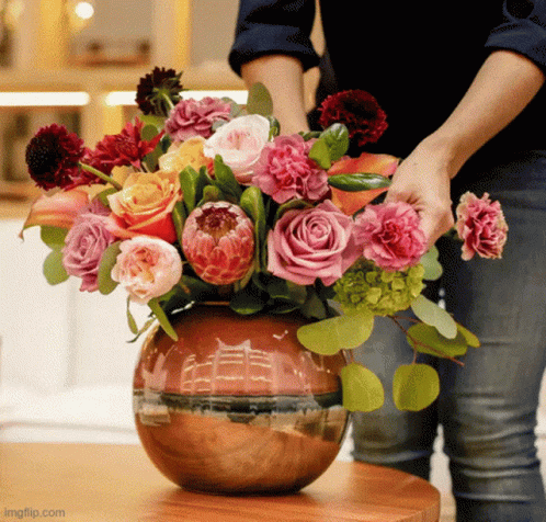 Magnificent White And Pink Flores GIF