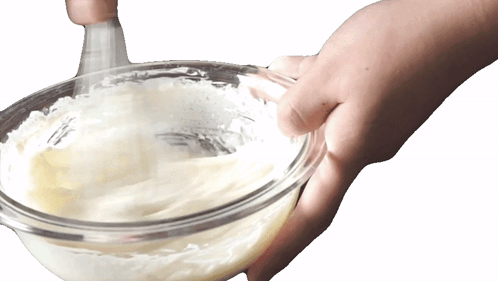 Mixing Whipped Cream On A Bowl GIF