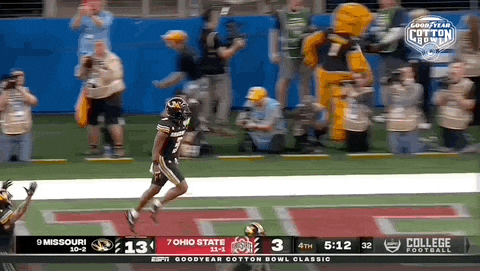 Mizzou Cotton Bowl Classic Athlete GIF