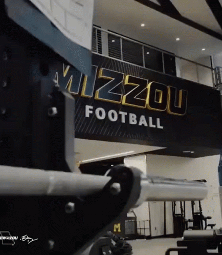 Mizzou Football Sign Hangs From Ceiling