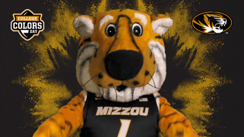 Mizzou Tiger Mascot Peace Out GIF