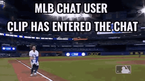 MLB Chat User Entering Baseball Field GIF