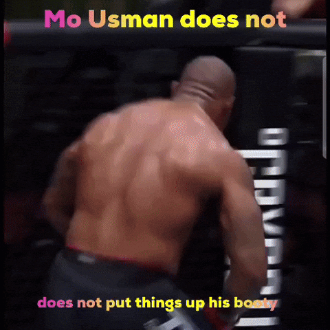 Mo Usman Does Not Put Things Up His Booty In A Boxing Match GIF