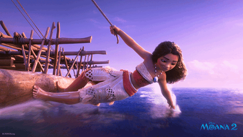 Moana 2 Swinging from Rope