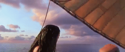 Moana And Maui Boat Ride GIF