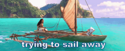 Moana Being Pulled By Mainsail GIF