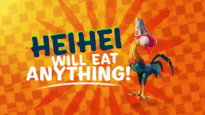 Moana Hei Hei Will Eat Anything GIF