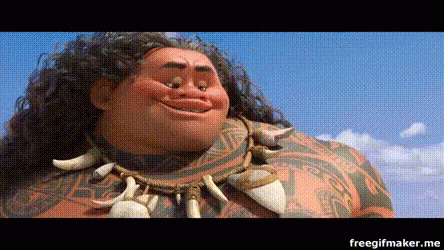 Moana Smiling With Tribal Necklace GIF